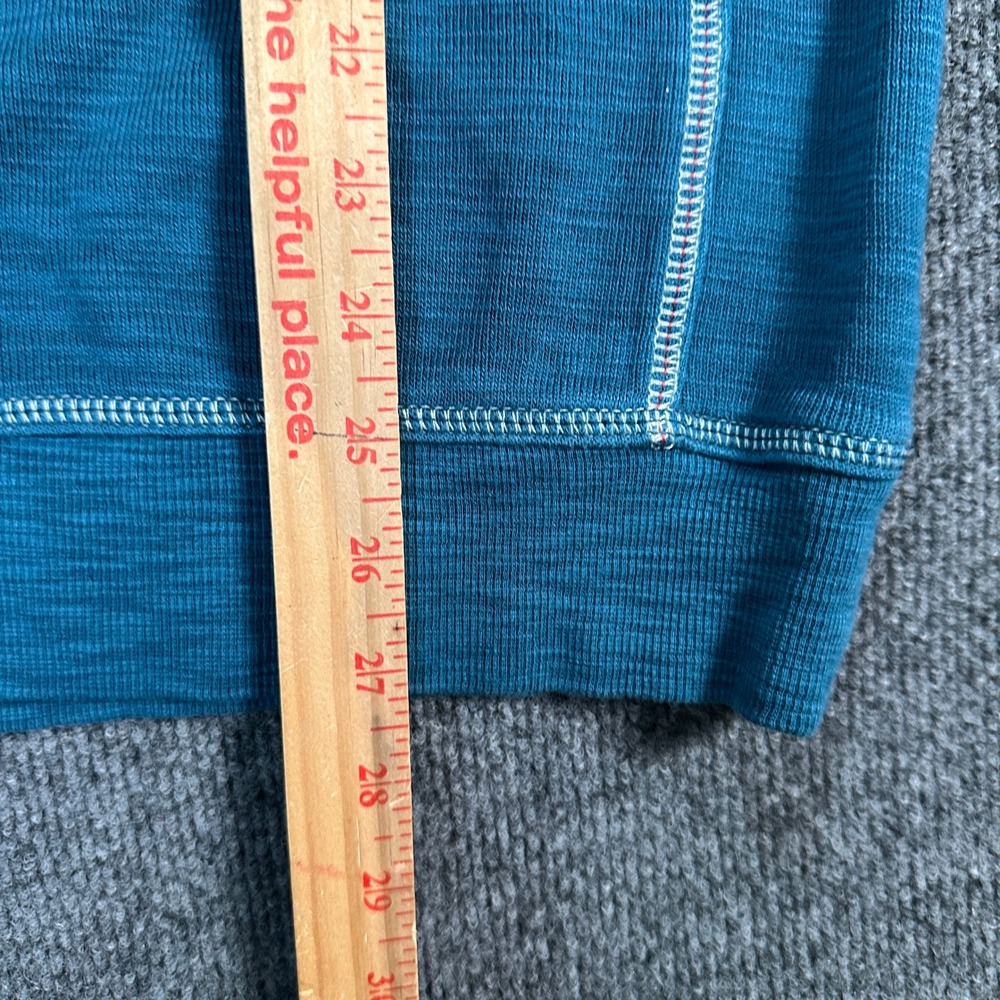 Tommy Bahama Men's 1/4 Zip Pullover Teal Blue Slub Knit Marlin Logo Size Medium - Picture 4 of 9